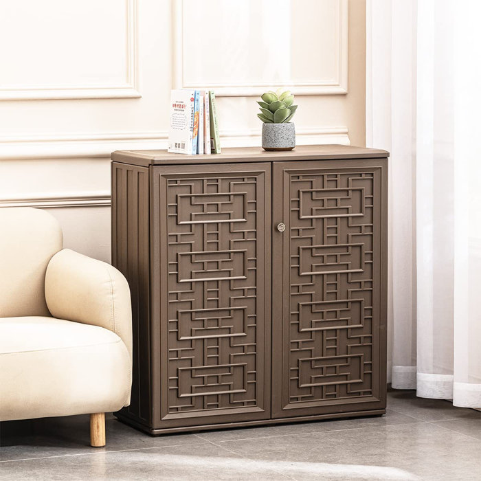 KINYING Outdoor Storage Waterproof With Shelves,resin Outdoor